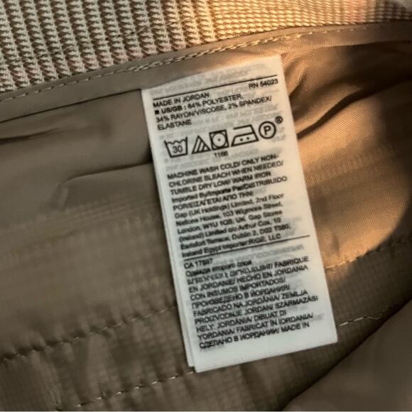 Banana Republic Tan Plaid Tapered Cuffed Trousers 10 NWT - Picture 8 of 11